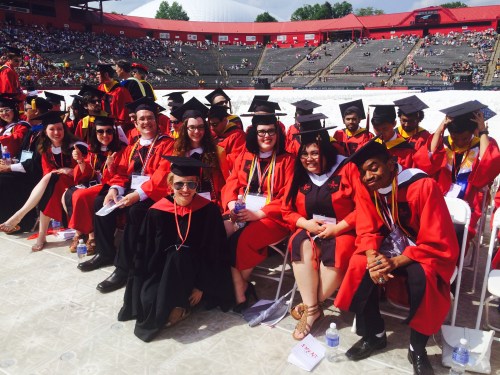 Classics 2014 Posing as we file in for SAS convocation